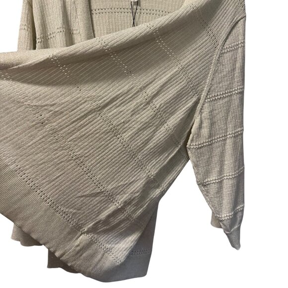 Kathy Ireland Womens Open Front Cardigan 3X Beige/Golf Rayon & Polyester Blend K - Picture 5 of 11